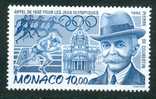 MONACO, 1992, N° 1853** (Yvert Et Tellier) Pierre De Coubertin, Jeux Olympiques (JO) - Andere & Zonder Classificatie