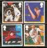 Great Britain 1991 Sports Fencing Hurdling Diving Rugby Sc 1378-81 4v MNH # 3047 - Fencing