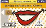 TARJETA DE 250 PTAS DE ATENCION AL CLIENTE DEL  6/98 Y TIRADA 21000 ( Un Poco Rozada) - Privé-uitgaven