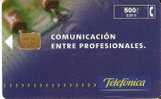 TARJETA DE COMUNICACION ENTRE PROFESIONALES DEL  11/99 Y TIRADA 10000  ( Un Poco Rozada) - Emisiones Privadas