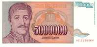 YOUGOSLAVIE  5 000 000 Dinara  Emission De 1993   ***** QUALITE  XF ***** - Yugoslavia