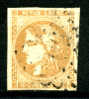 Mi.N°40 Dallay N° 43 1870, Ceres (Bordeaux-Ausgabe). Halsschatten In Strichen; 10 Centimes Hellbraun - 1870 Bordeaux Printing