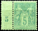 Mi.N° 59 II **  Yvert N°  75 ** 1876 Type BIIN Sous B Ou U Le Timbre Est  * * Poste-frai   1895 Avec Millessime 5 - 1876-1878 Sage (Type I)