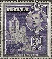 MALTA 1938 King George VI - 3d St John's Co Cathedral FU - Malte (...-1964)