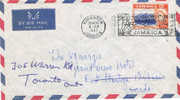 3249  Carta, Aérea, KINGSTON ( Jamaica) 1957 Flamme Turistico ,Reexpedida - Jamaica (1962-...)