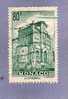 MONACO TIMBRE N° 255 OBLITERE CATHEDRALE DE MONACO 80C BLEU VERT - Used Stamps