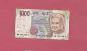 Billet De Banque Nota Banknote Bill 1000 Lire Mille ITALIE ITALIA - Andere & Zonder Classificatie