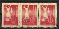 1948 TRIESTE B USATO 1° MAGGIO TRITTICO - Used