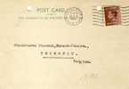 17/931  POST CARD TO BELGIUM - Marcophilie