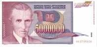 YOUGOSLAVIE   5 000 000 Dinara  Emission De 1993   Pick 121     ***** BILLET  NEUF ***** - Yougoslavie