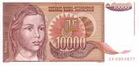 YOUGOSLAVIE   10 000 Dinara  Emission De 1992   Pick 116a    ***** BILLET  NEUF ***** - Jugoslavia