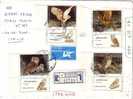 E276 - ISRAEL Yv N°995/98 ON LETTER TO ITALY OISEAUX BIRDS - Storia Postale