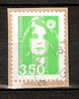 Timbre France Y&T N°2821a (3) Obl. Marianne Du Bicentenaire.  3 F. 50. Vert-jaune. Cote 0.30 € - 1989-1996 Marianna Del Bicentenario