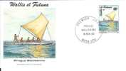 FDC 616  WALLIS Ert FUTUNA  N° 404  PIROGUE - FDC