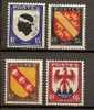 FRANCE - 1946 - Armoiries De Provinces  (III) -  Yvert # 755/758 - MINT (LH) - 1941-66 Stemmi E Stendardi