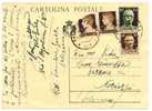 13.12.1945 - Luogotenenza / Palermo - Card / Cartolina Postale  Imperiale S.F.Cent. 60 + 30 +10 X 2 C.F. - Marcophilie