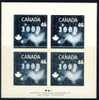 1999/2000 Canada Centennial HOLOGRAM Plate Block Of 4 MNH - Numeri Di Tavola E Bordi Di Foglio