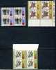 1971 Great Britain Complete Set Of 3 MNH Blocks Of 4 " 3 Different Anniversaries,Rugby,Legio N And York" - Unused Stamps