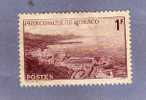 MONACO TIMBRE N° 256 OBLITERE VUE GENERALE DE LA PRINCIPAUTE 1F BRUN LILAS - Used Stamps