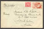 France Par Avion PARIS 83 Rue Bleue 1948 Pour Vos Conges Payes Tourisme Et Travail Cancel Cover Aux Suéde Sweden - 1927-1959 Lettres & Documents