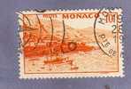 MONACO TIMBRE N° 311A OBLITERE RADE ET VUE DE MONTE CARLO 10F JAUNE ORANGE - Usati