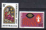 AUS393 - AUSTRALIA 1969 , Serie Yvert N. 392/393  ***  Natale - Nuovi