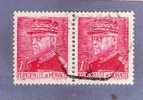 MONACO TIMBRE N° 229 OBLITERE PRINCE LOUIS II 1F50 ROSE PAIRE HORIZONTALE - Usados