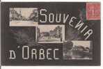 14...SOUVENIR D ORBEC..MULTIVUES  ...1905 - Orbec