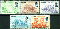 ZAIRE : 13-12-1980 : (MNH) Set 5v : OCB : 1066-1070  Yvert : 1003-1007. - Unused Stamps
