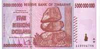 ZIMBABWE   5 Billions De Dollars  Emission De 2008     ***** BILLET  NEUF ***** - Zimbabwe