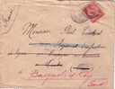 LEVANT-CORR.D.ARMEE*CONST ANTIPLE*  16-12-1912 / TYPE MOUCHON - DECHIRURES A L´OUVERTURE LETTRE DEFECTUEUSE - Storia Postale