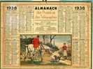CALENDRIER - ALMANACH DES POSTES ET DES TELEGRAPHES 1938 - CHASSE à COURRE - Big : 1921-40