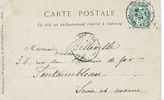 Postal LOCHES ( Indre Et Loire) 1904.a Fointenebleau - 1900-29 Blanc