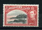 TRINIDAD  AND  TOBAGO      1938     3c   Black  And  Scarlet - Trinidad & Tobago (1962-...)