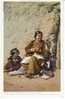 Elle Of Ganado, Navaho Weaver, President's Blanket, Native American Artist On C1930s(?) Vintage Fred Harvey Postcard - Indiaans (Noord-Amerikaans)