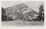 Banff Alberta Canada Street Scene With Autos On C1920s Vintage Real Photo Postcard, Business Signs Furs - Banff