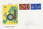 Pli En 1° Jour  ( EUROPA 1961 ) Au Recto 7 Vig/ LUNDY Europa - 1952-1971 Pre-Decimal Issues