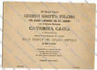 BIGLIETTO AUGURI NOZZE SOCIETà DEL CIRCOLO SERVILIO SERVIGLIANO ASCOLI PICENO FERMO ANNO 1876 CASALANGUIDA - Ascoli Piceno