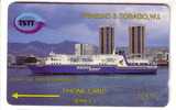 PORT OF SPAIN Harbour ( Trinidad & Tobago 3CTTA.../B ) Passager Bateau Passenger Ship Pasajero * Card Is Little Bend - Trinidad & Tobago