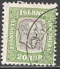 R538.-ICELAND / ISLANDIA .-. 1907-1908.-. -" OFFICIALS " - KING CHRISTIAN IX AND FREDERICK VIII . SCOTT # : O37 .-. USED - Service