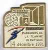 La Poste, Parcours De La Flamme Olympique 14 Décembre 1991 - Correo