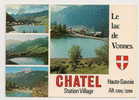 Chatel (74) : 4 Vues Du Lac De Vonnes Environ 1970 (animée). - Châtel