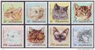 HUNGARY - COMPLETE SET - Mi. No. 2388-2394  Magyar Posta - Macskak  Cats Series - Nuovi