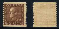 SUEDE / 1929 - # 218 - 45 ö. Brun * / COTE 4.50 EURO - Unused Stamps