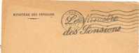 Pension, Ministère, Ministre, 1932 - Franchise - Devant D'enveloppe    (C0284) - 1. Weltkrieg