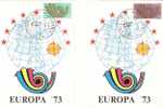 35436)n°2 Cartoline Serie Europa Cept Con 50£+90£ + Annullo - Nuove - Non Classificati
