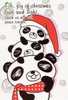 Panda - Cartoon Pandas, Merry Christmas, Korea Postcard - B5 - Ours