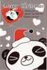 Panda - Cartoon Pandas, Merry Christmas, Korea Postcard - B6 - Bears