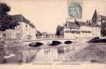 CPA Belle Carte Postale FRANCE LIGNY Le CHATEL Le Pont De L'abreuvoir Animée - Ligny Le Chatel