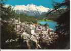 ST. MORITZ - PANORAMA  - COLORI VIAGGIATA  1981 - PER ITALIA  - STORIA POSTALE - Saint-Moritz